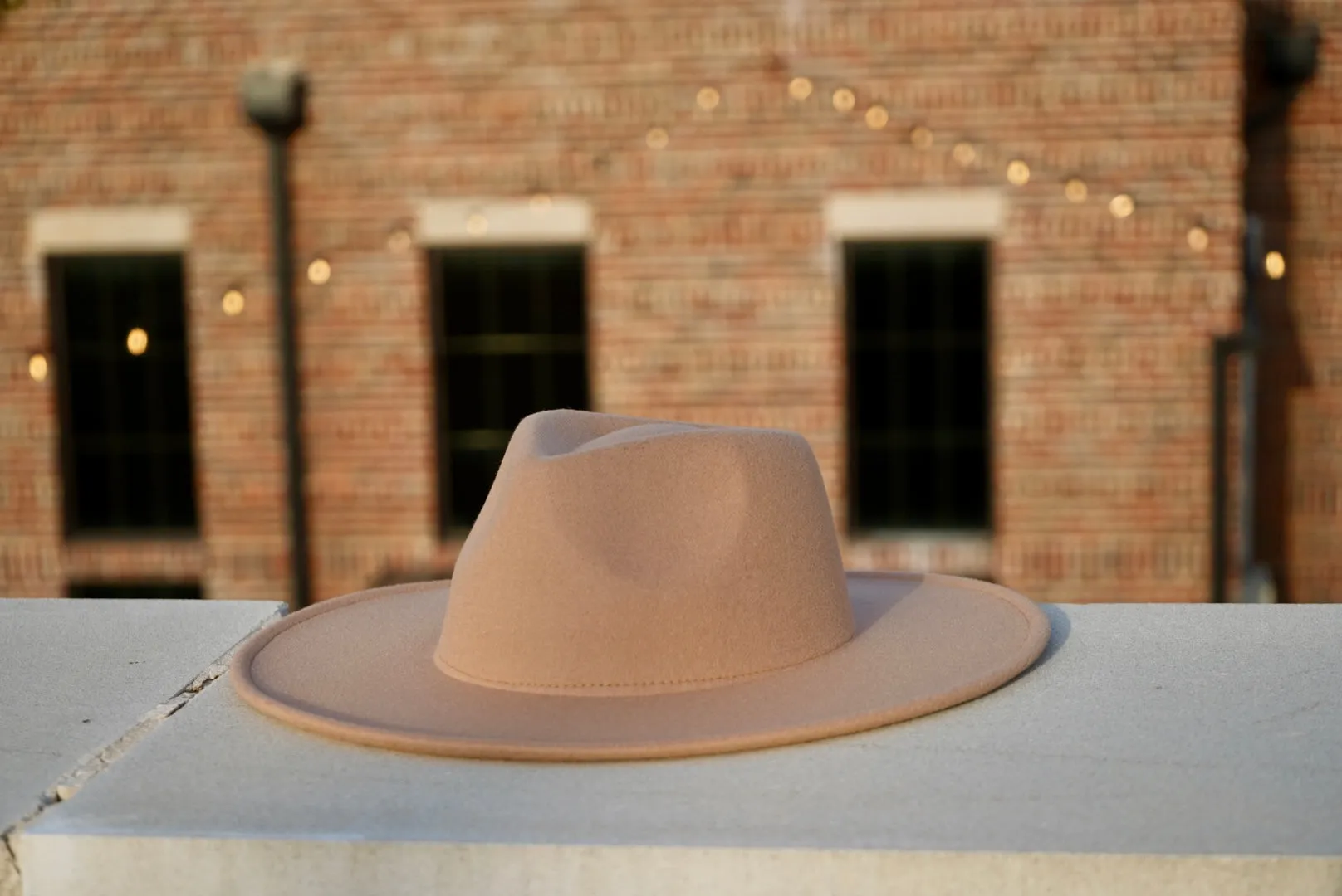 Savannah Wide Brim Fedora - Khaki