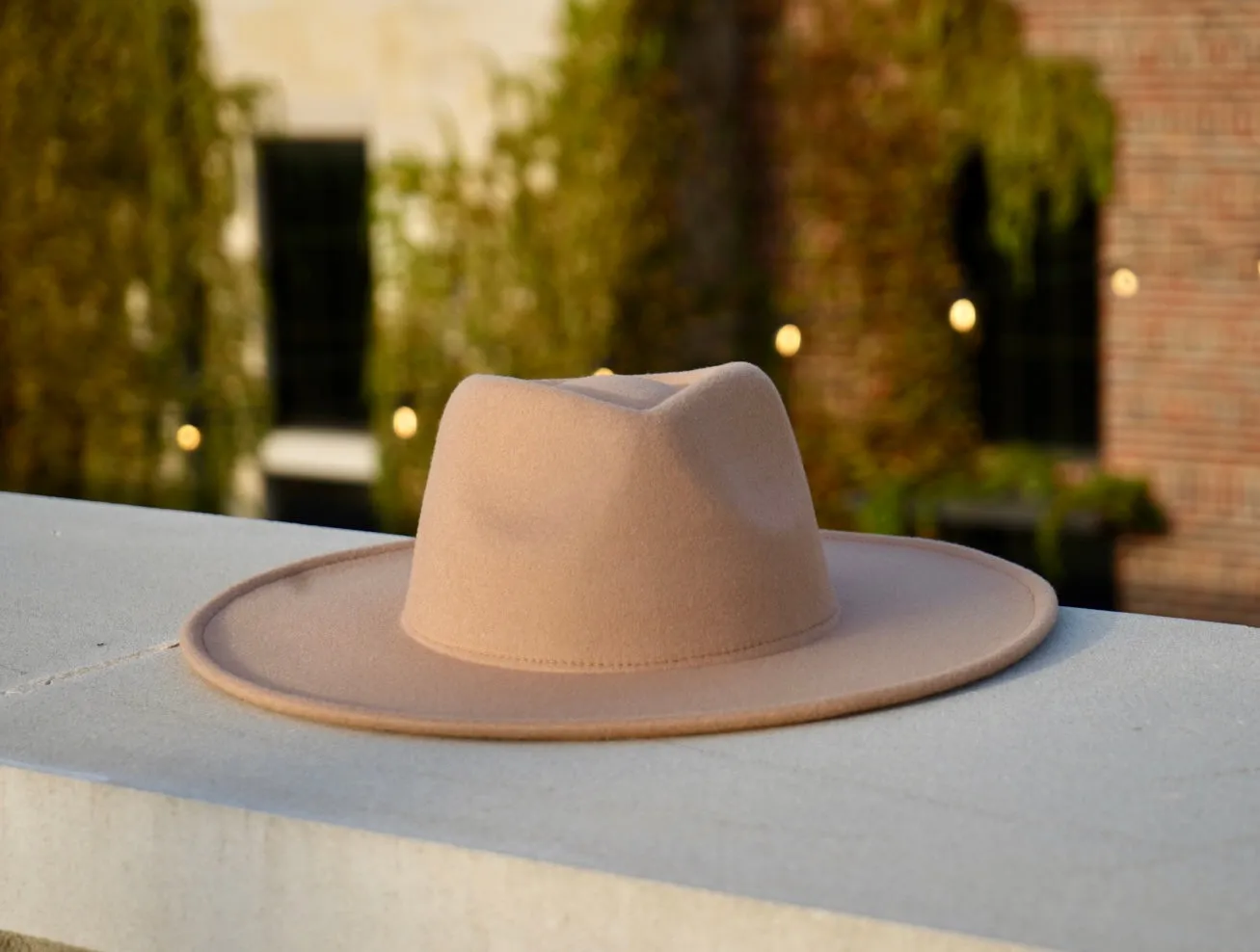 Savannah Wide Brim Fedora - Khaki