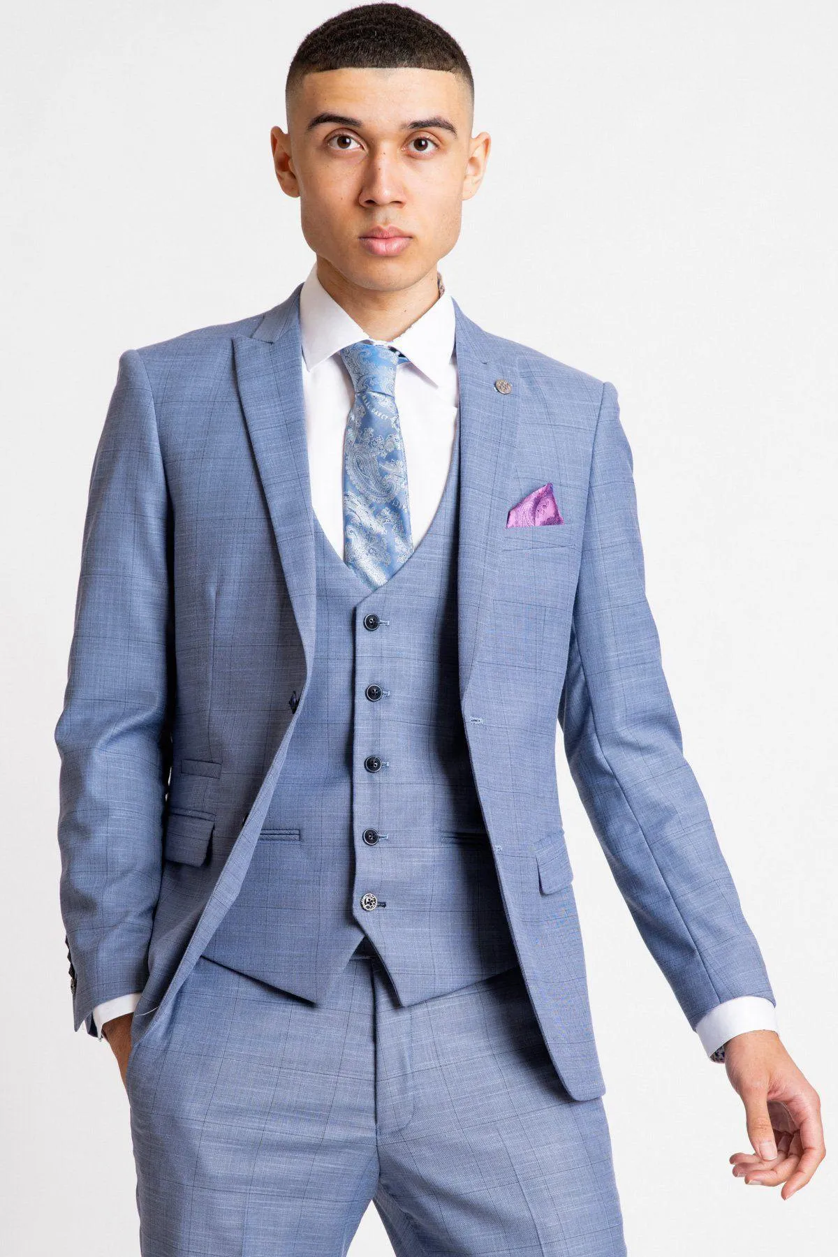 SID - Blue Grey Check Blazer