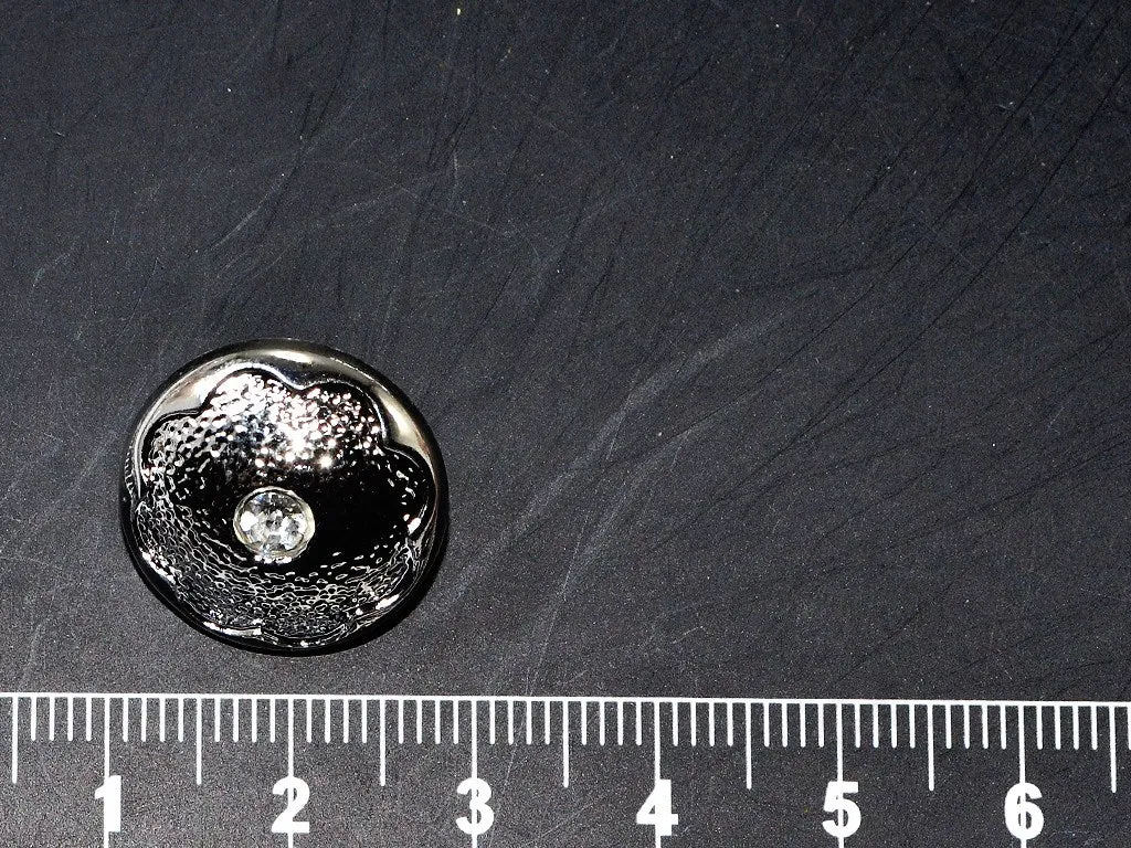 Silver Designer Floral Acrylic Coat Buttons