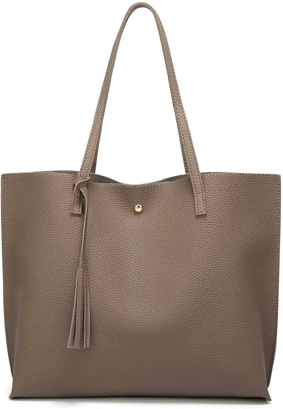 Soft Faux Leather Tote