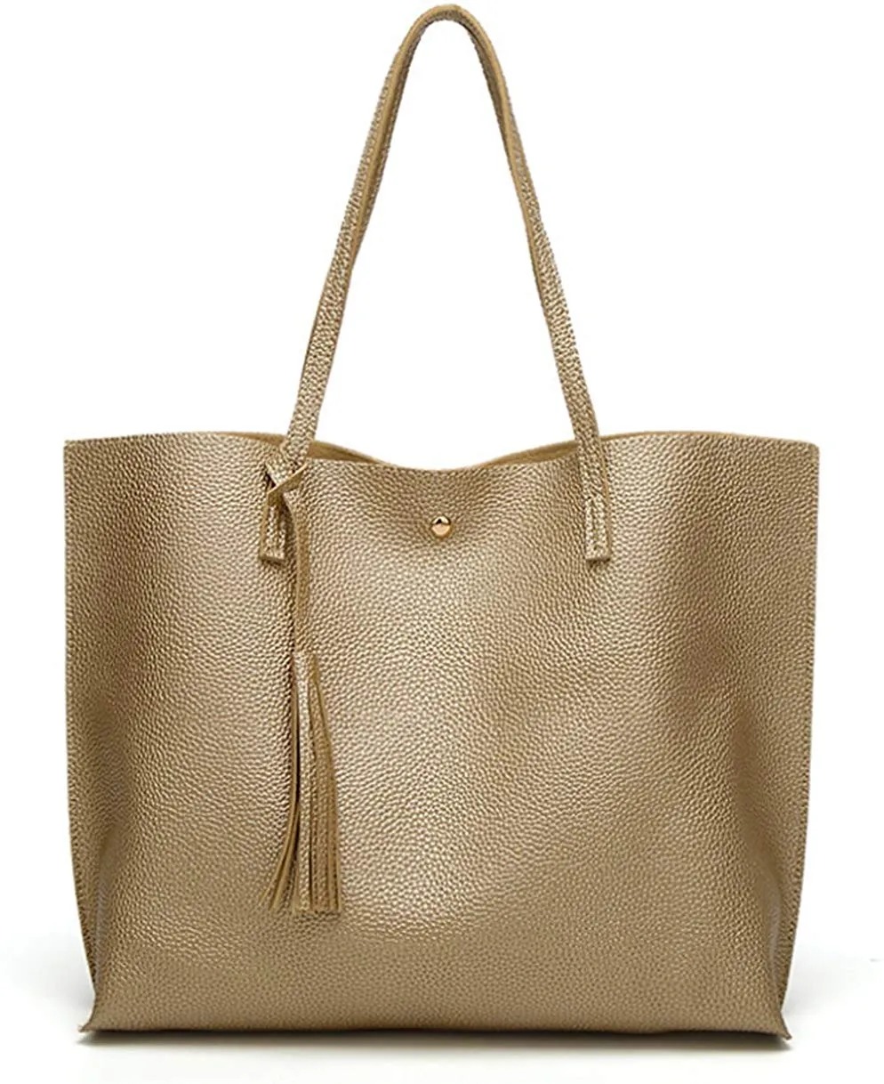 Soft Faux Leather Tote