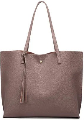 Soft Faux Leather Tote