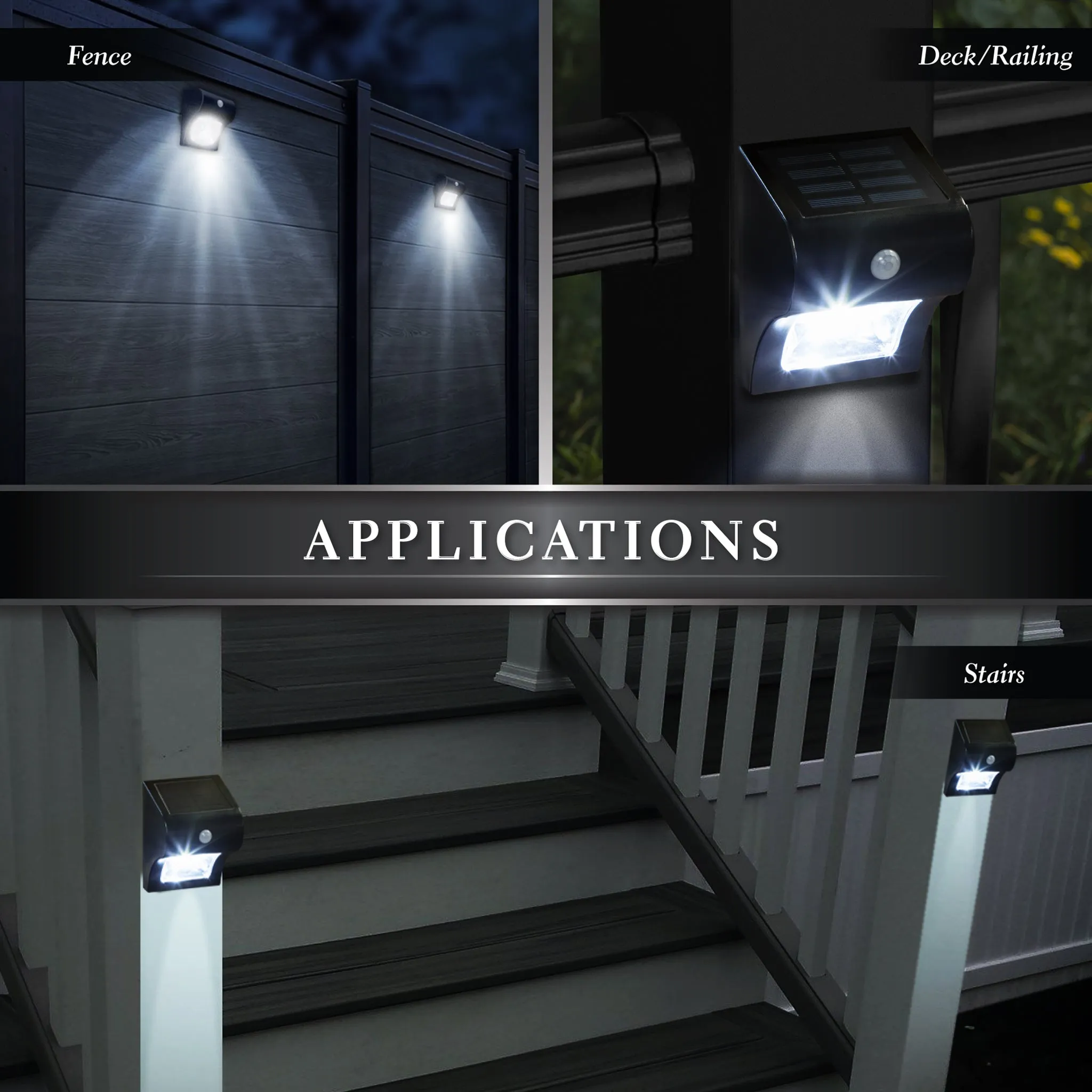 Solar Wall Light - Classy Caps Solar Motion Sensor Deck & Wall Light, SL133