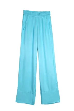 Straight Fit Pants In Light Blue