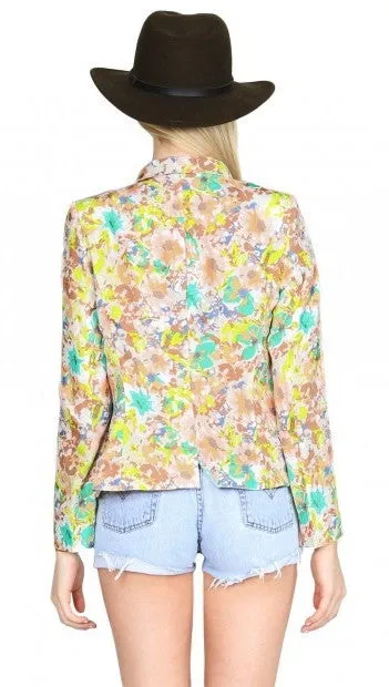 Sugar Lips Matisse Floral Open Blazer