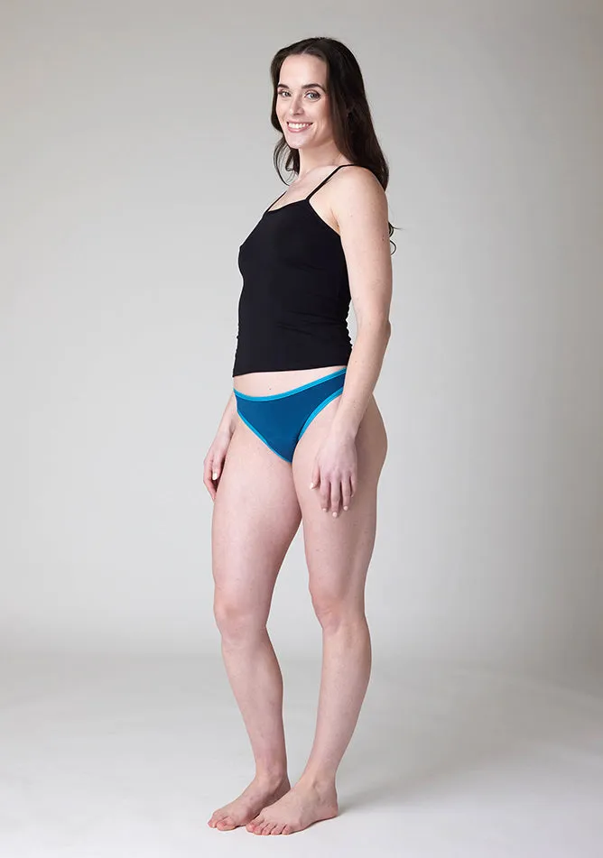 Teal Bikini Brief Period Pant - Light to Moderate Absorbency