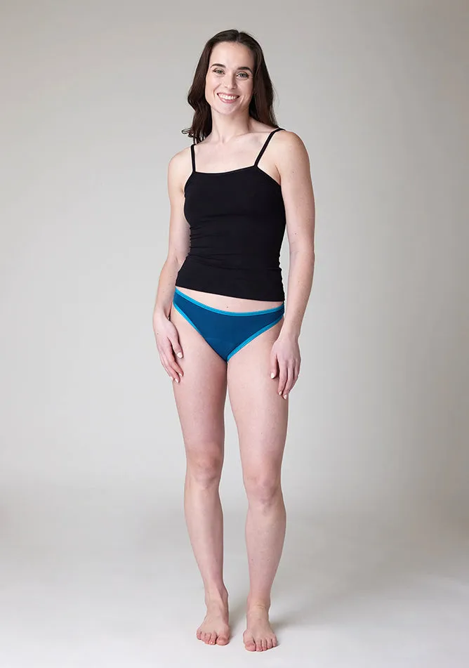 Teal Bikini Brief Period Pant - Light to Moderate Absorbency