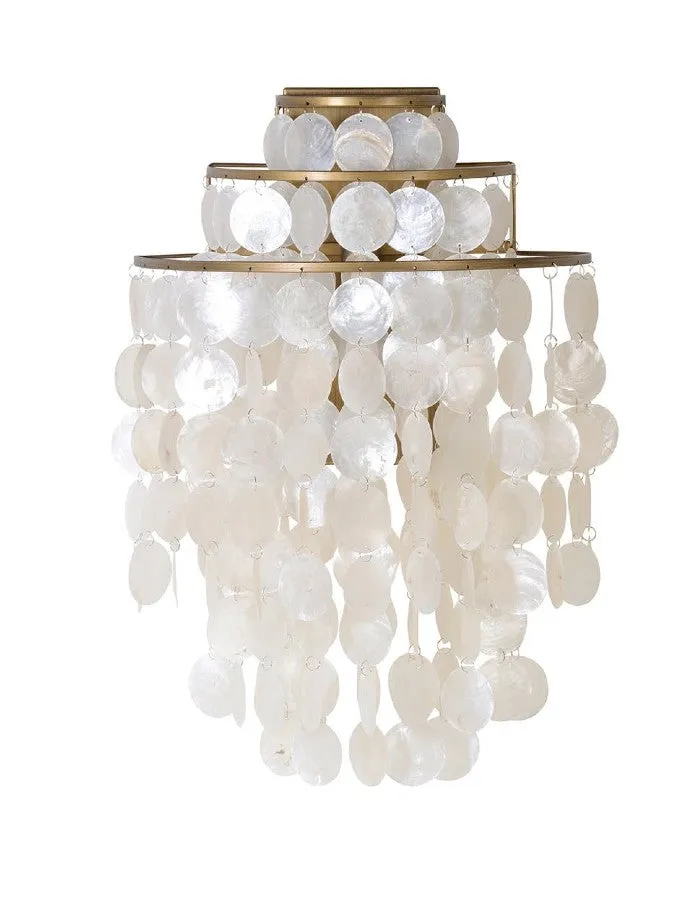 Tiered Shell Wall Light