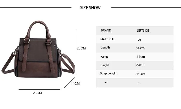 Vintage New Handbags Female Leather High Quality Small Bags Lady women Shoulder Casual tote fashion