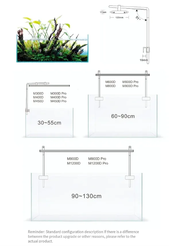 WEEKAQUA Aquarium WRGB Lights 'MD' Series PRO