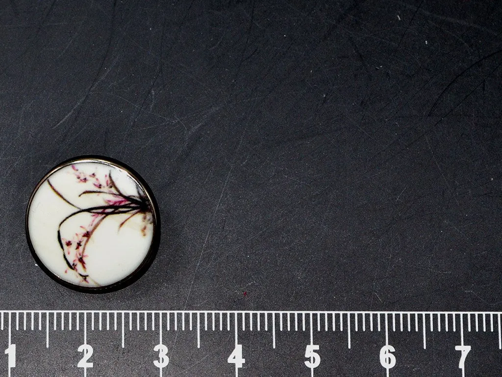 White Flowers Coat Buttons