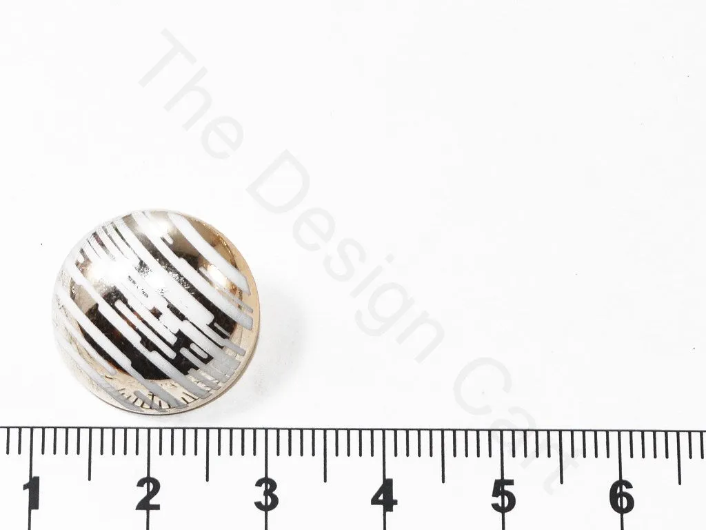 White Golden Designer Coat Buttons