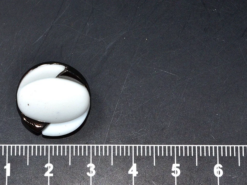 White Plain Acrylic Coat Buttons