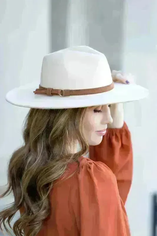 Wide Brim Panama Fedora Hat