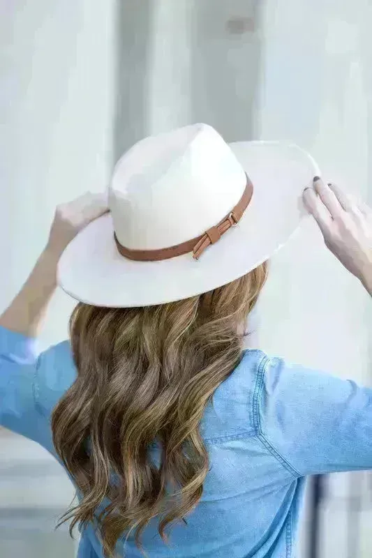 Wide Brim Panama Fedora Hat