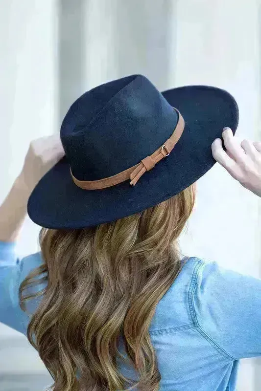 Wide Brim Panama Fedora Hat