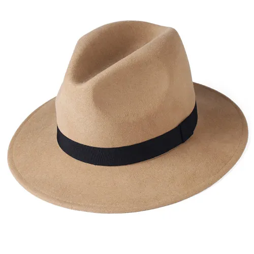 Wool Fedora Hat for Women Men