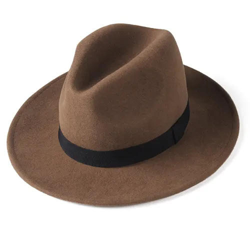 Wool Fedora Hat for Women Men