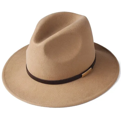 Wool Fedora Hat for Women Men