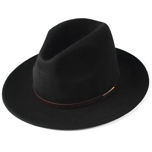 Wool Fedora Hat for Women Men