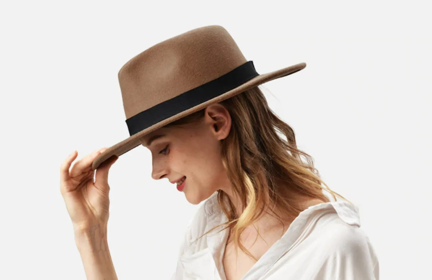 Wool Fedora Hat for Women Men